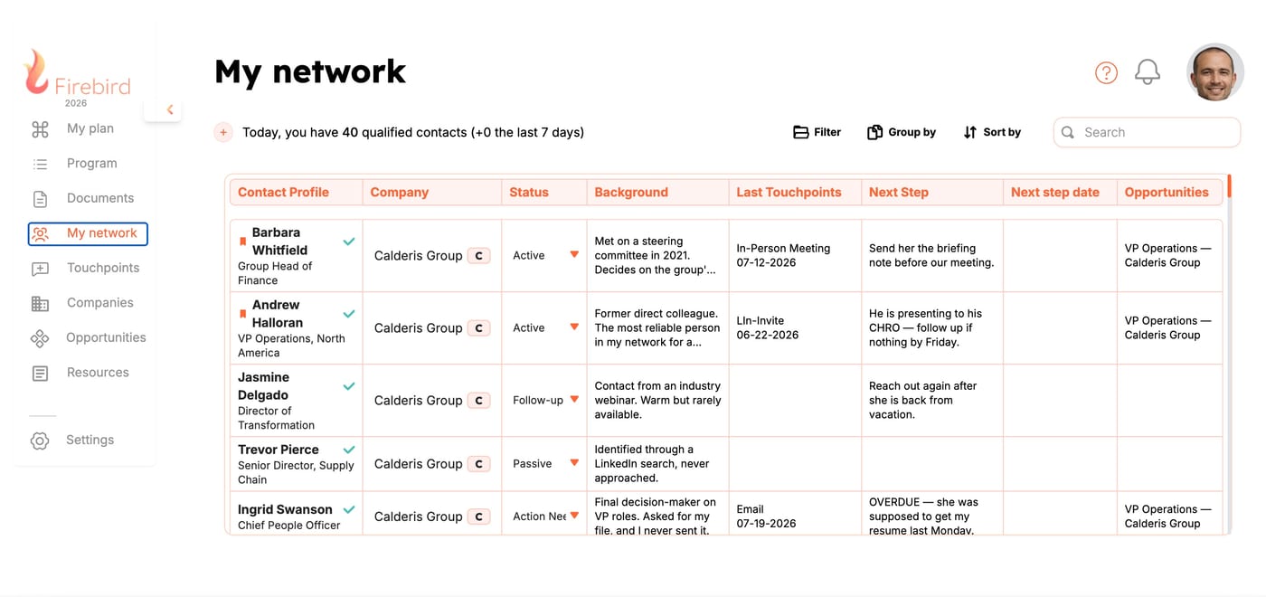 Firebird My Network — your contact CRM